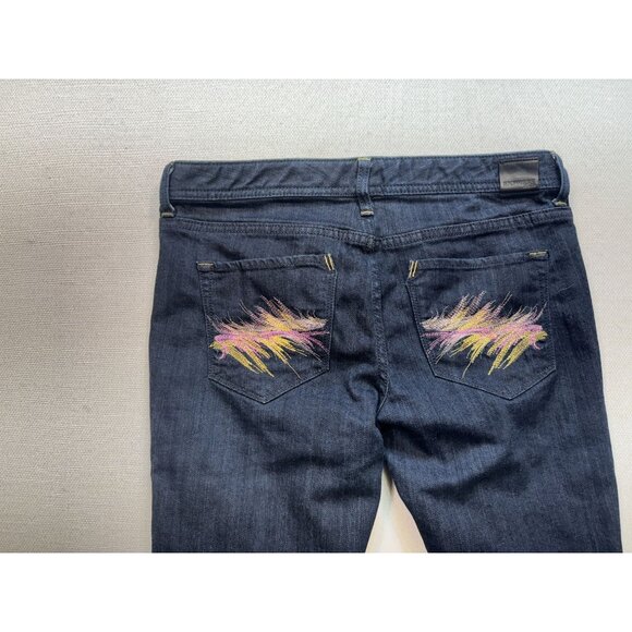 Express Womens Ultra Skinny Cropped Denim Jeans Size 8 Blue Denim Stretch Casual - Picture 12 of 13